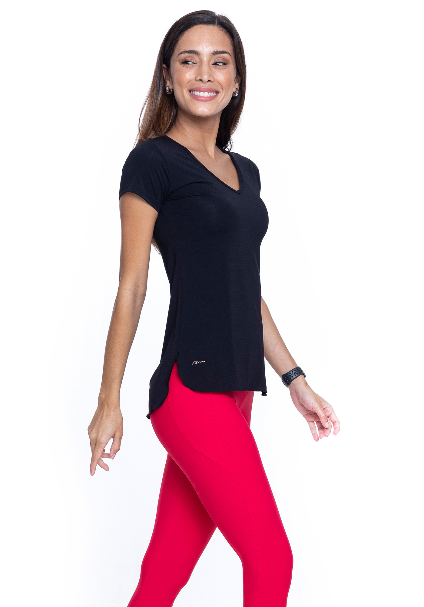 Blusa Run More Alongada Preto Islen Cal Ados