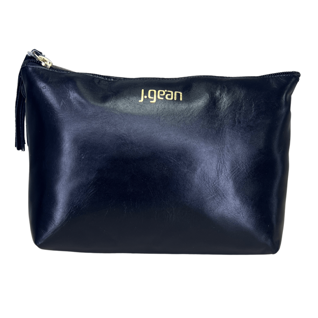 Bolsa JGean NC0044 com alça transversal Couro Liso Preto