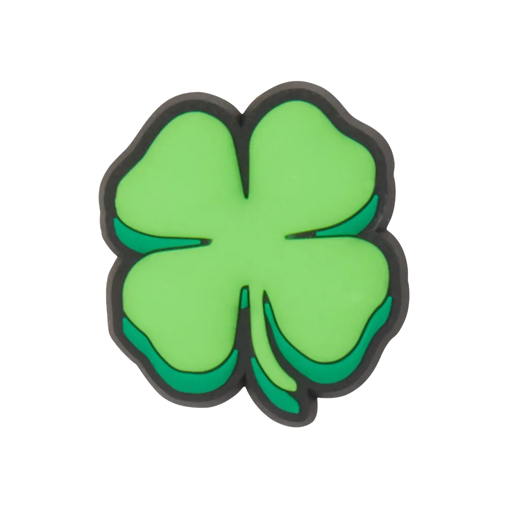 Broche Crocs 10007376 Jibbitz Clover Trevo de 4 folhas Verde