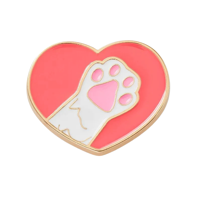 Broche Crocs 10013666 Jibbitz Heart Cat Toe Bean Rosa