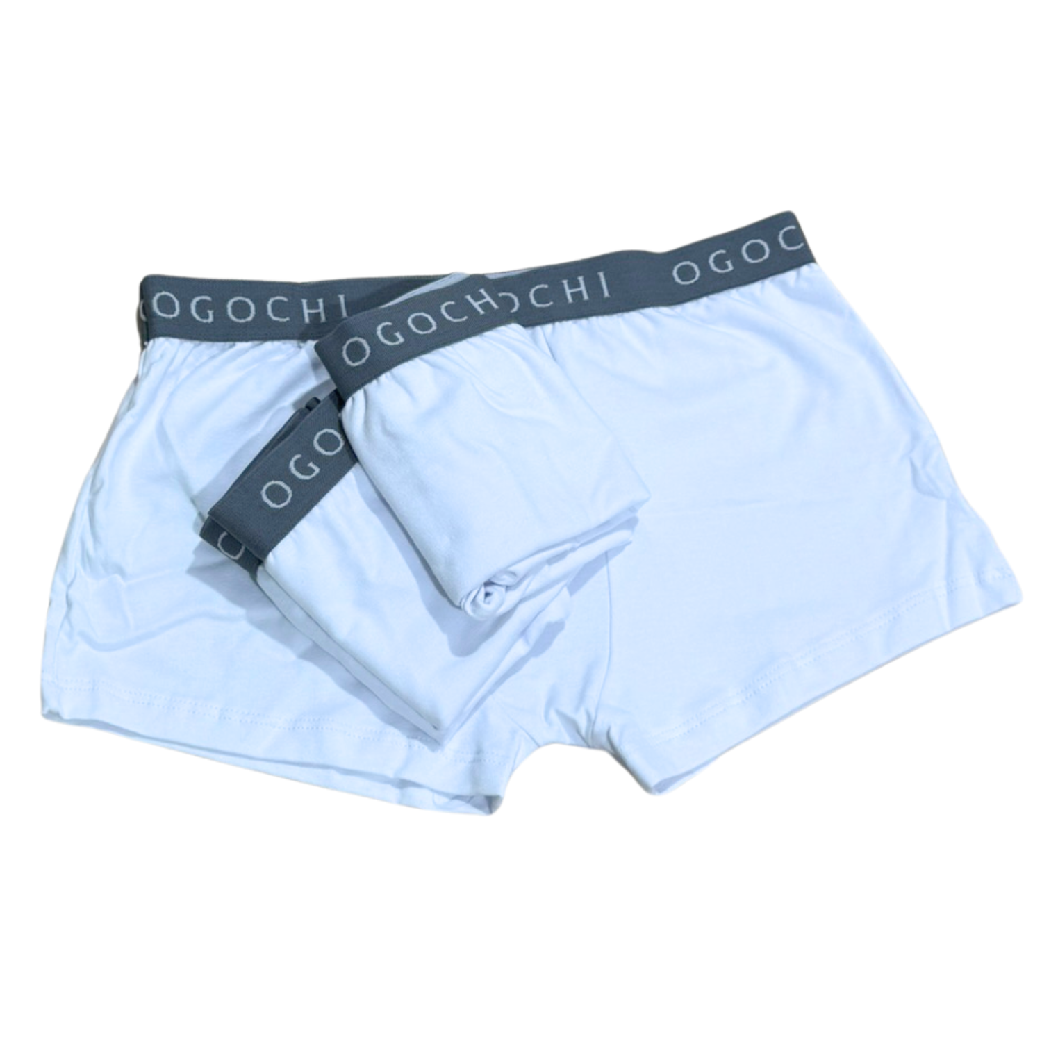Kit Cueca Boxer Ogochi 20540003 3 Cuecas de Algodão Brancas