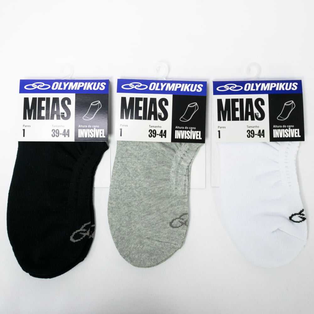 Meia Olympikus OIMSA211191 Invisível em algodão