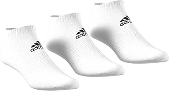 Meias Adidas DZ9384 Kit com 3 Pares de meias Invisíveis Brancas