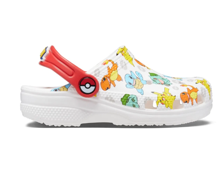 Babuche Crocs 207739-94S Classic Pokemon Branco 