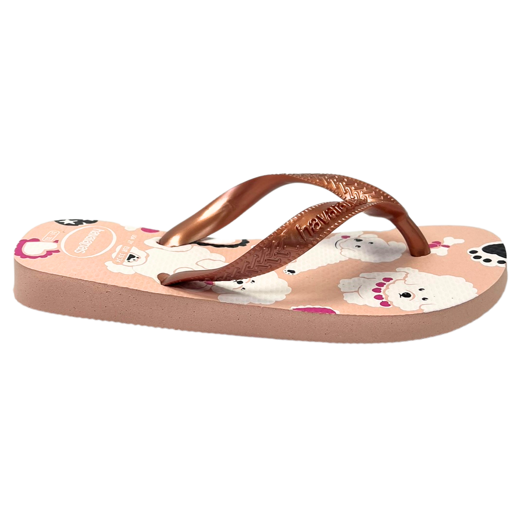 Chinelo Havaianas Top Pets FC Rosa Ballet