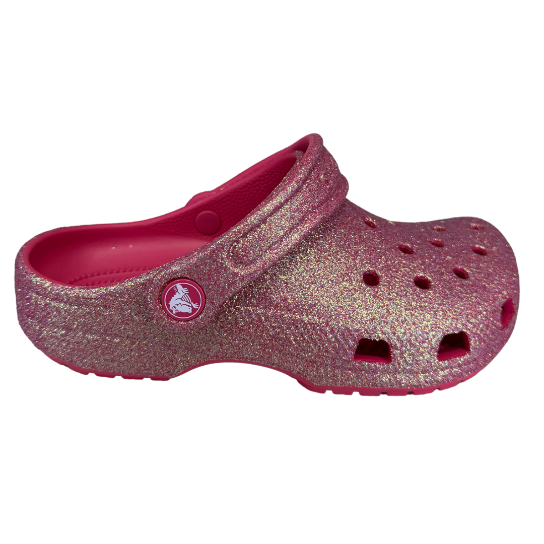 Babuche Crocs 210986 Classis Iridescent Glitter Rosa Pink