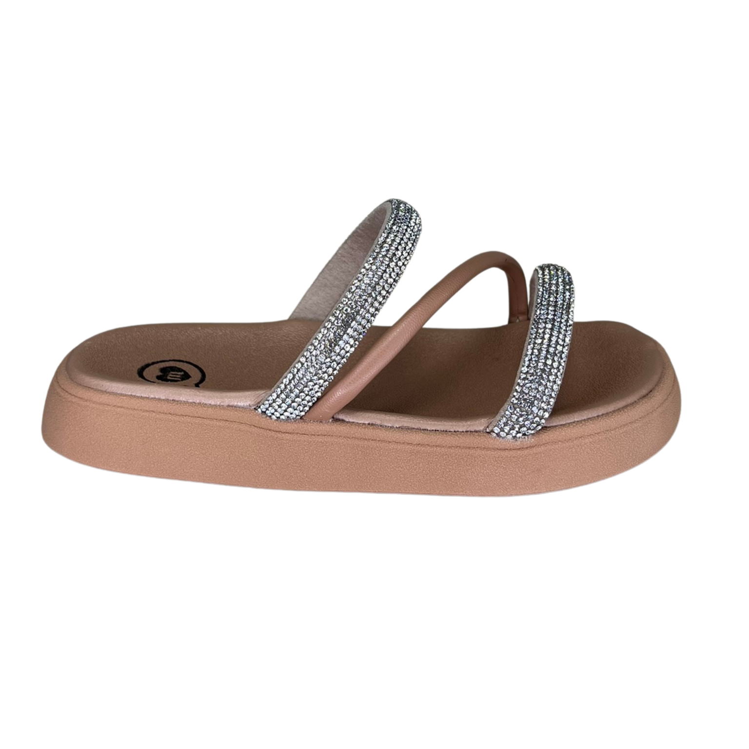 Chinelo Molekinha 2358.100 Papete com Strass Creme