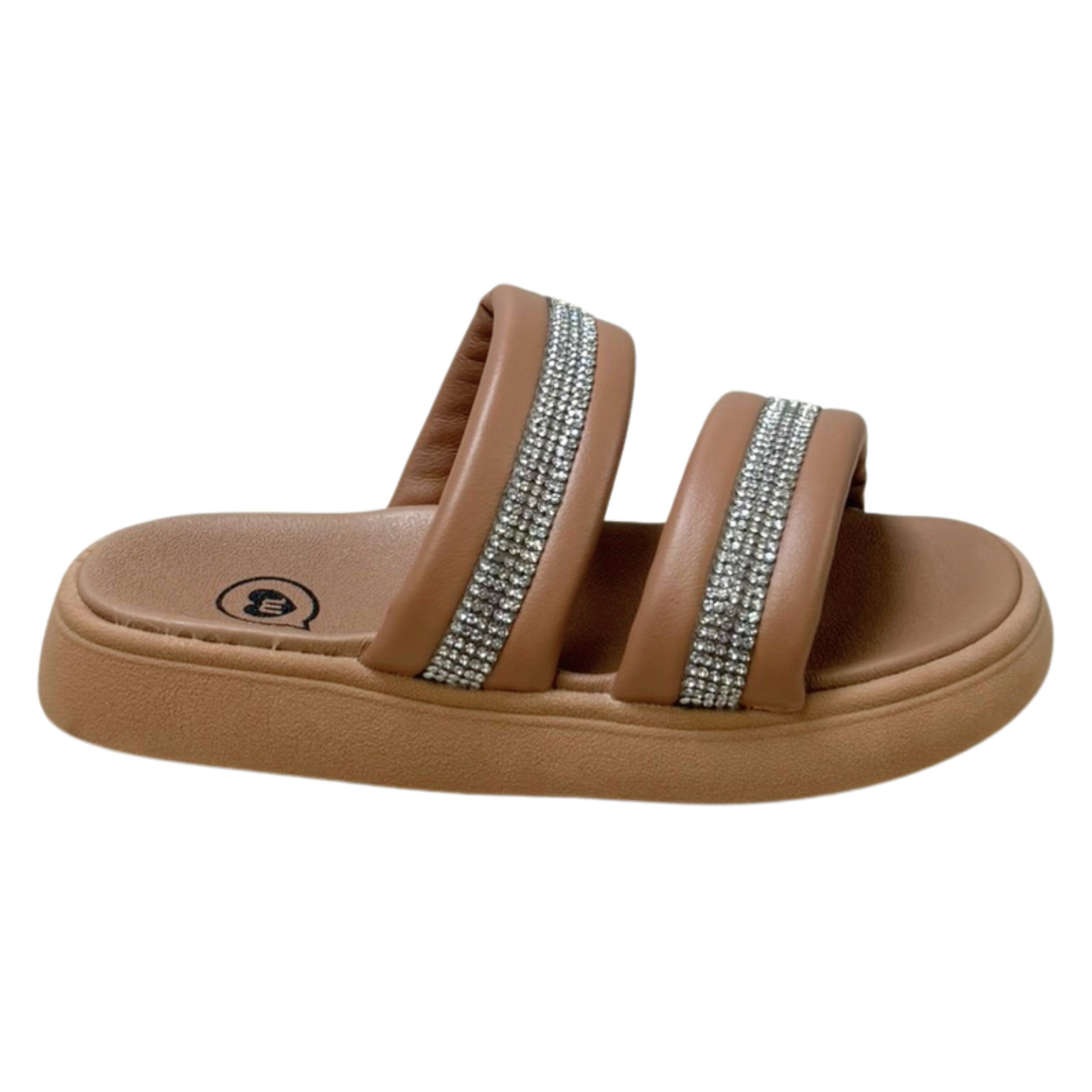 Chinelo Molekinha 2358.117 Papete Napa Suprema com Strass