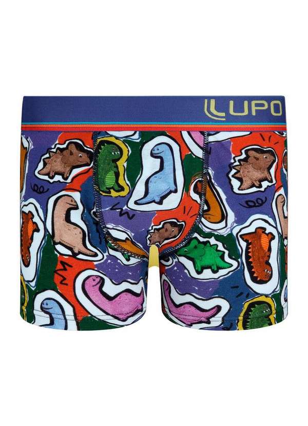 Cueca Lupo 18403-001 Boxer Kids algodão Dinossauros