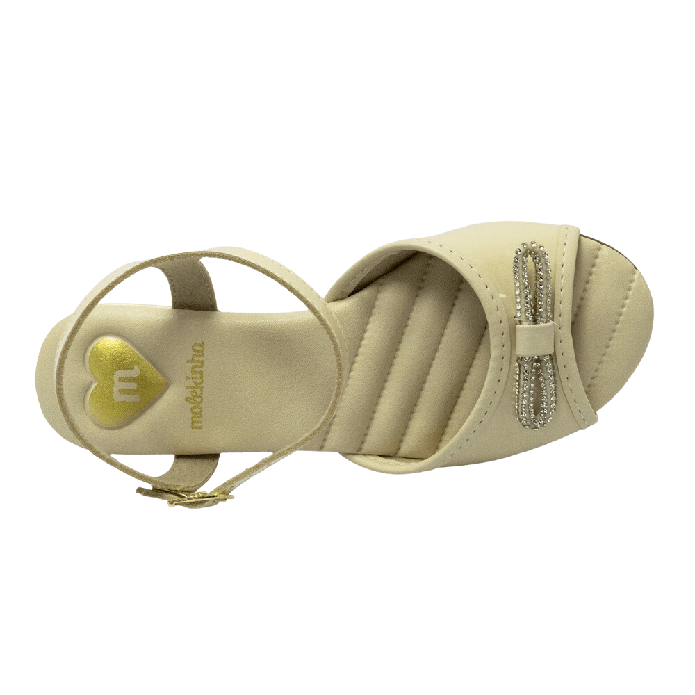 Sandália Molekinha Verniz Premium Creme