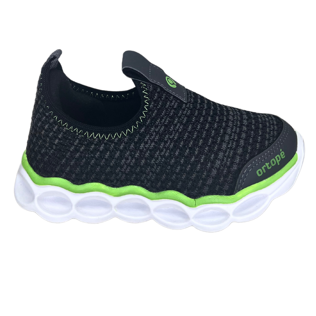 Tênis Ortopé 29910001 New Sport Preto com Verde