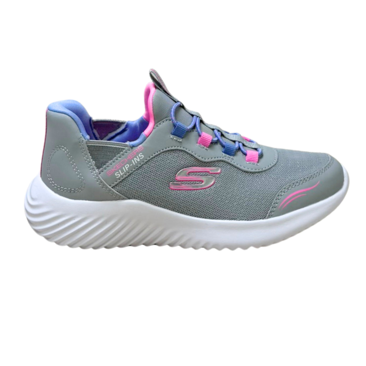 Tênis Skechers 303585L Kids Bounder Simple Cute Cinza