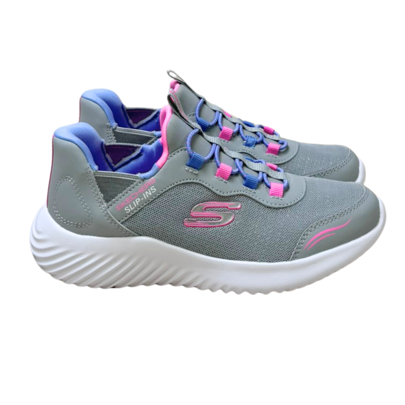 Tênis Skechers 303585L Kids Bounder Simple Cute Cinza - Islen Calçados