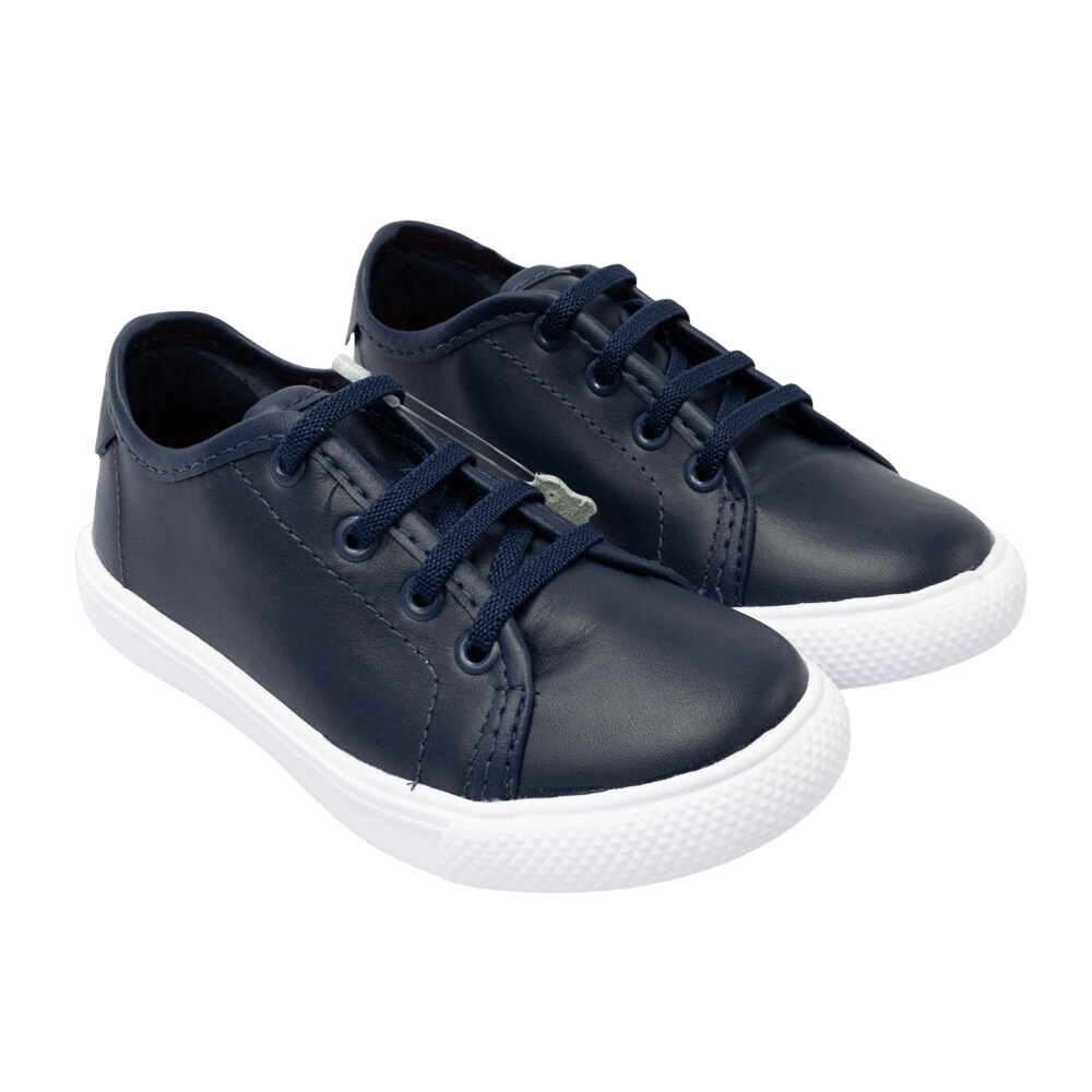 Tênis Bibi 1046324 Couro Natural Agility Mini Naval Couro