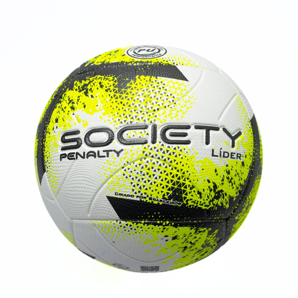 Bola Penalty 521304 Líder XXI Futebol Society Branco/Amarelo