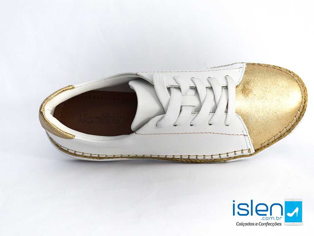 tenis usaflex dourado