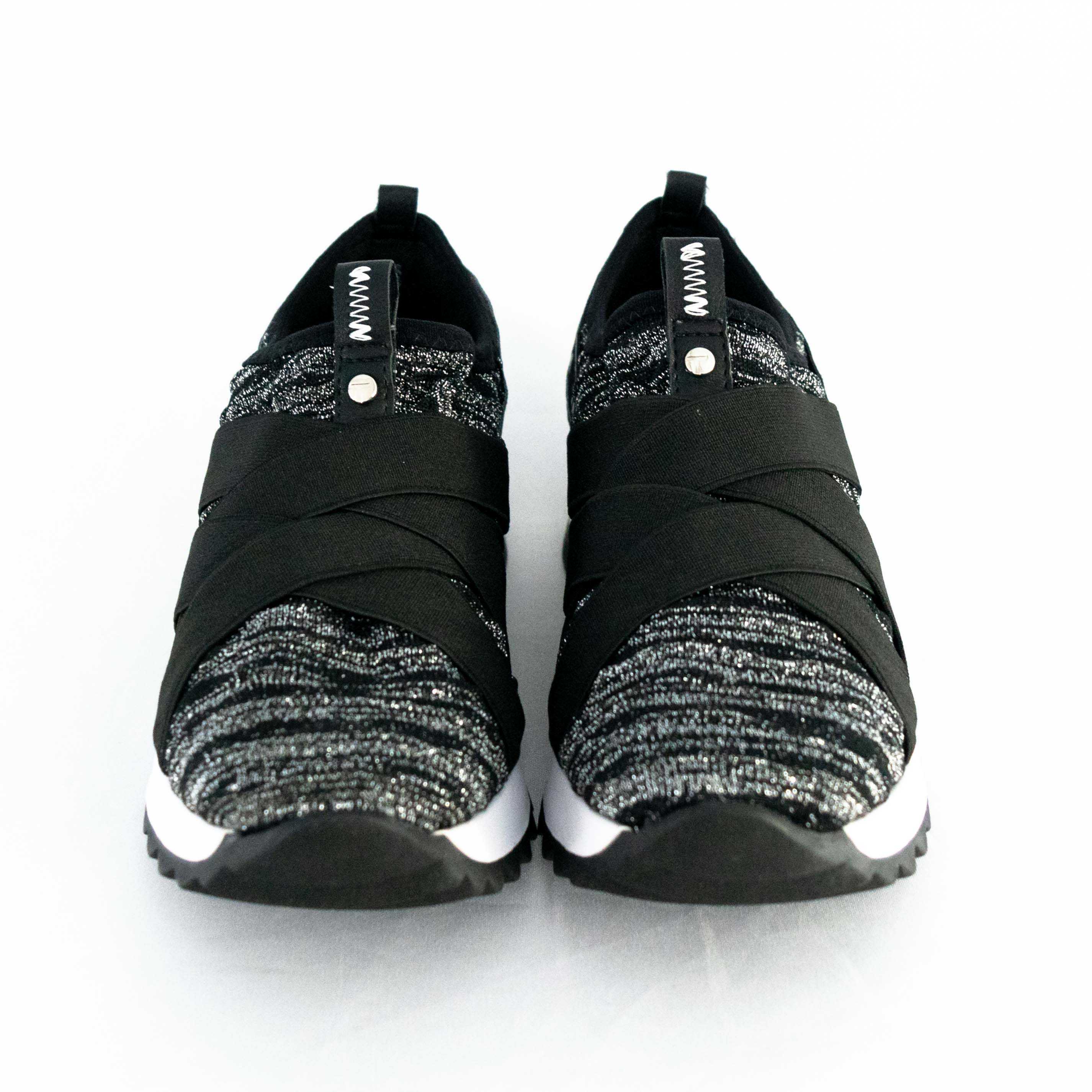 tenis preto feminino brilhoso