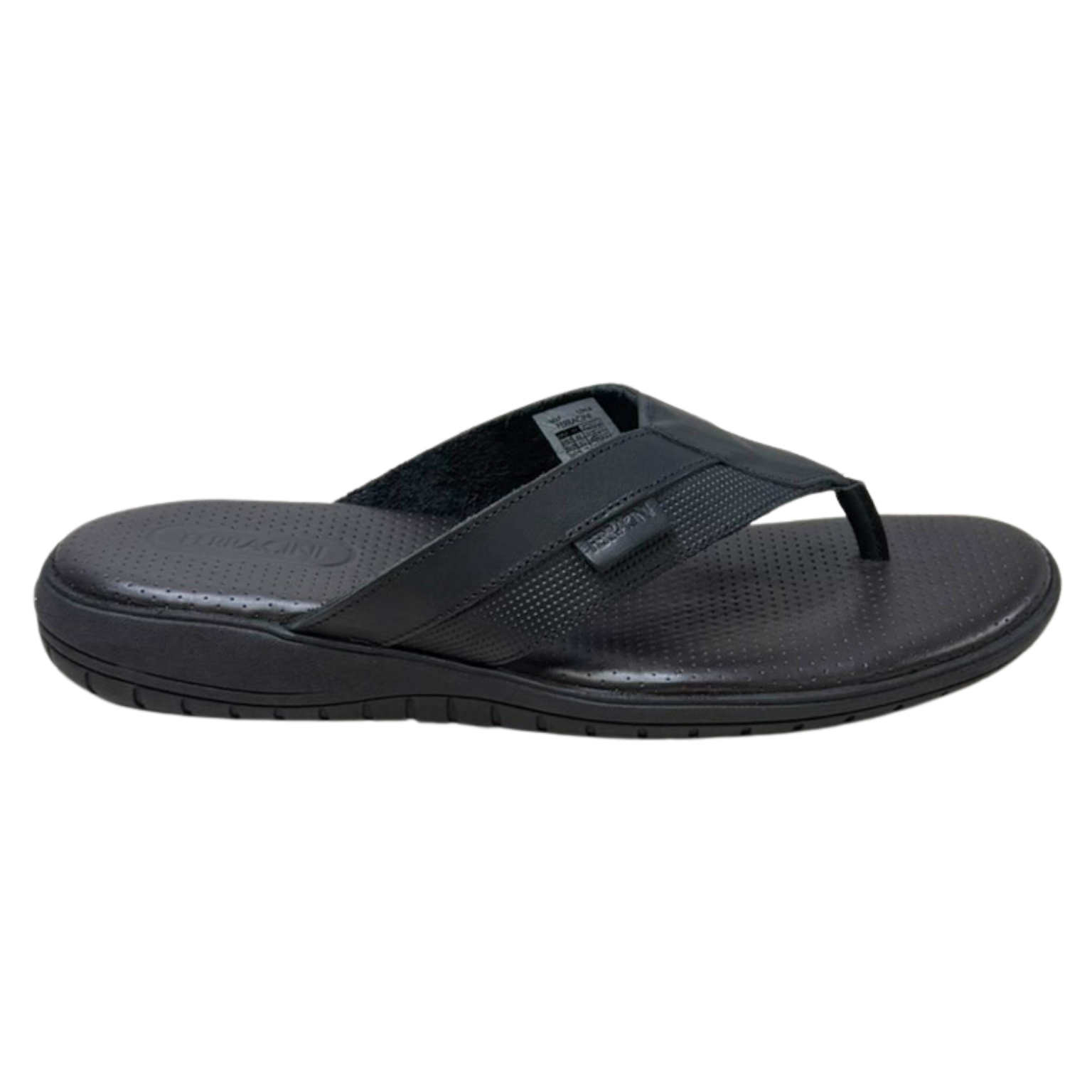 Chinelo Ferracini 1201A Lancer Couro Natural Preto