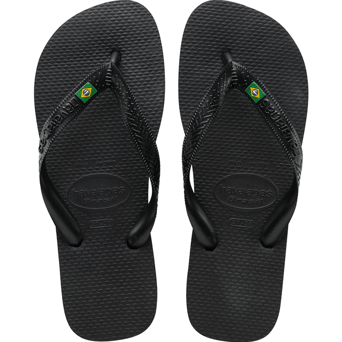 Chinelo Havaianas Brasil Bandeirinha Preto