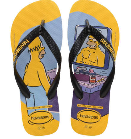 Chinelo Havaianas Simpsons Homer Amarelo