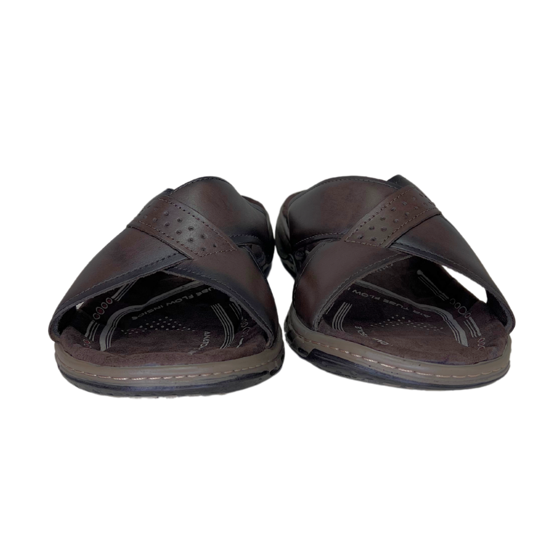 Chinelo Pegada 131661 Couro Natural Anilina Cravo Islen Calçados