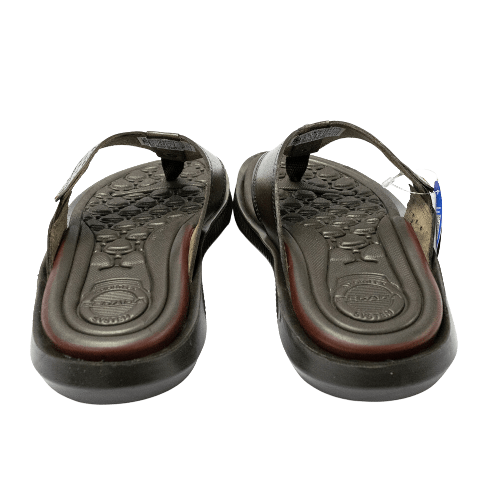 Chinelo Pegada 133155-02 Couro Natural com Elástico Pinhão - Islen