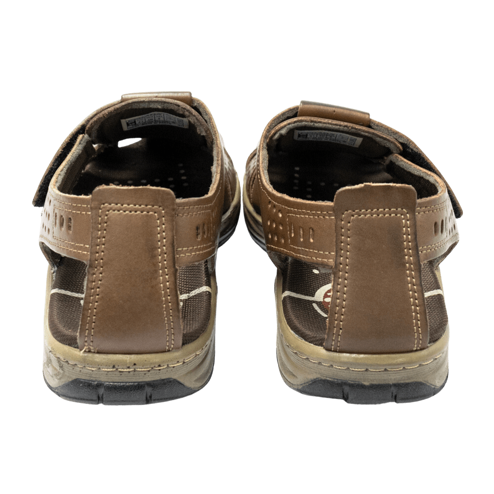 Sandália Pegada 132201-02 Couro Natural com Velcro Pinhão - Islen