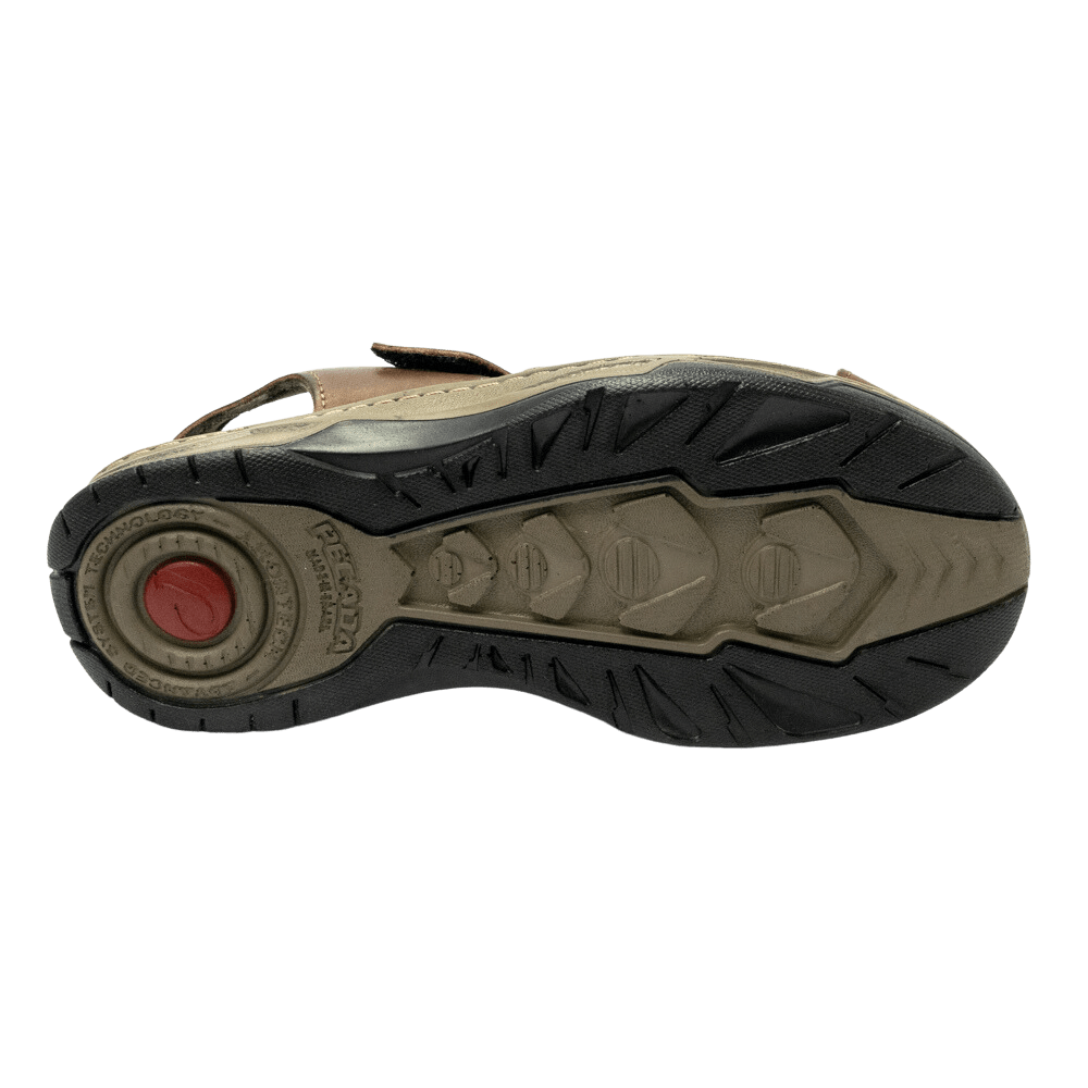 Sandália Pegada 132201-02 Couro Natural com Velcro Pinhão - Islen