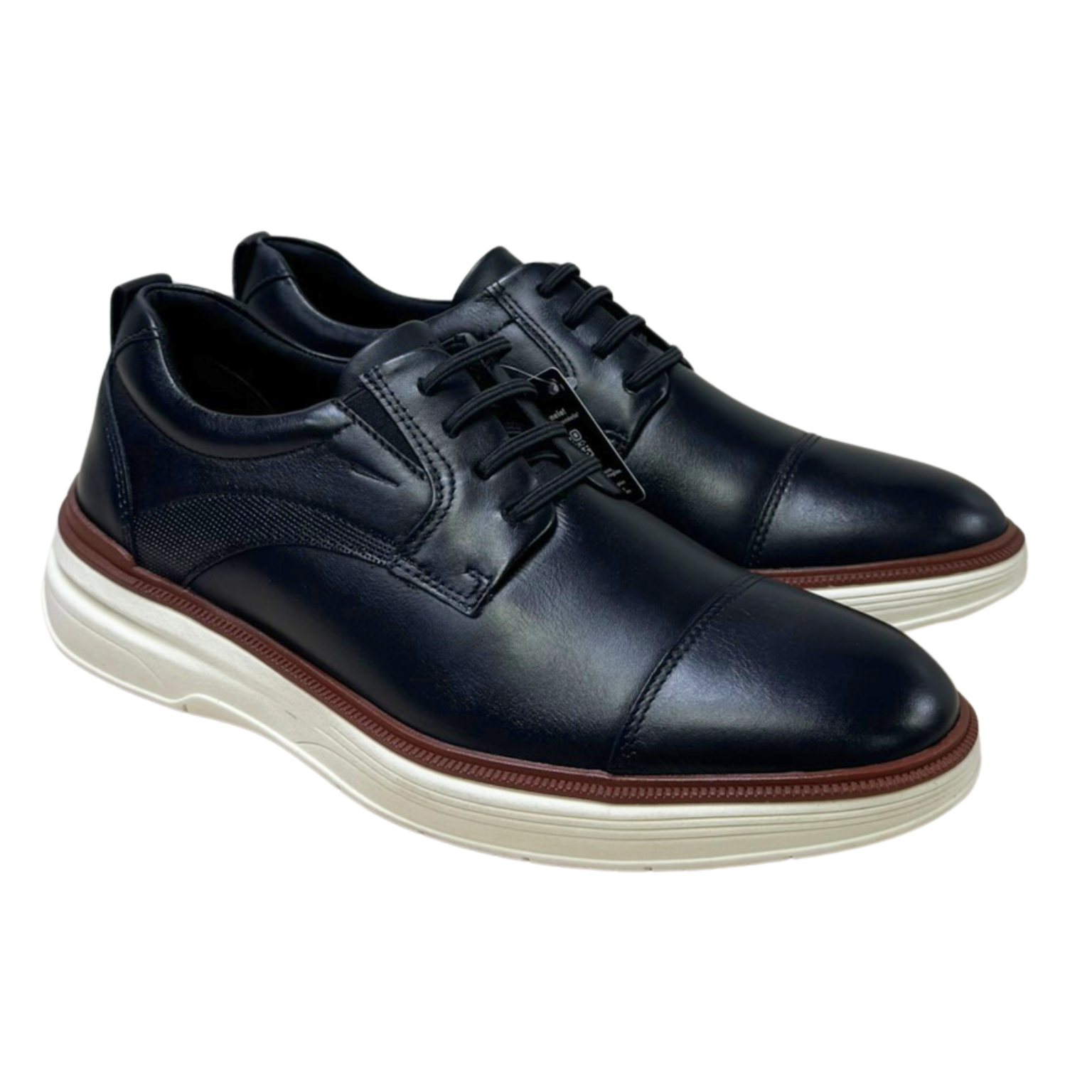 Sapato Ferracini 3167-719G Modena Couro Natural Preto - Islen Calçados