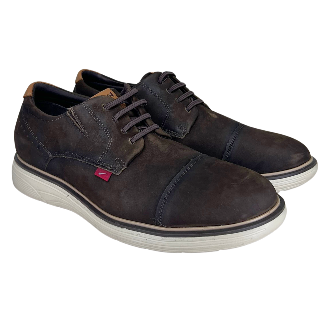 Sapato Ferracini 4961-696H Full Rusti Couro Nobuck Café - Islen