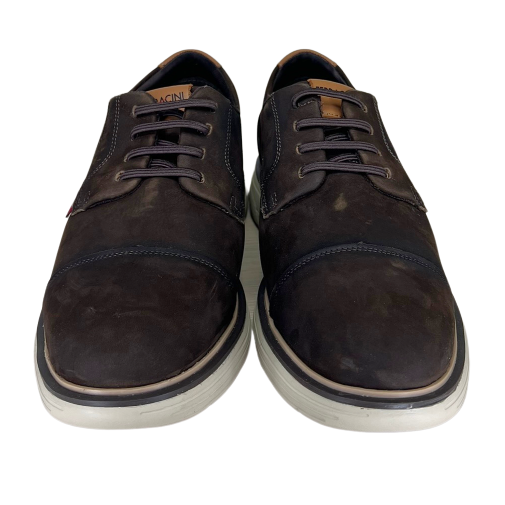 Sapato Ferracini 4961-696H Full Rusti Couro Nobuck Café - Islen