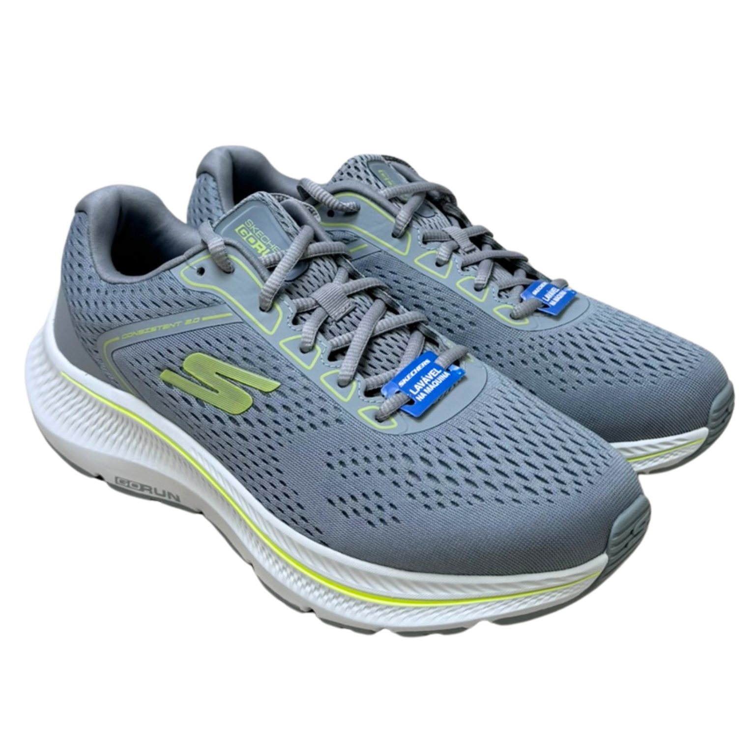とも Tênis Skechers 220865BR Go Run Consistent 2.0 Cinza - Islen Calçados