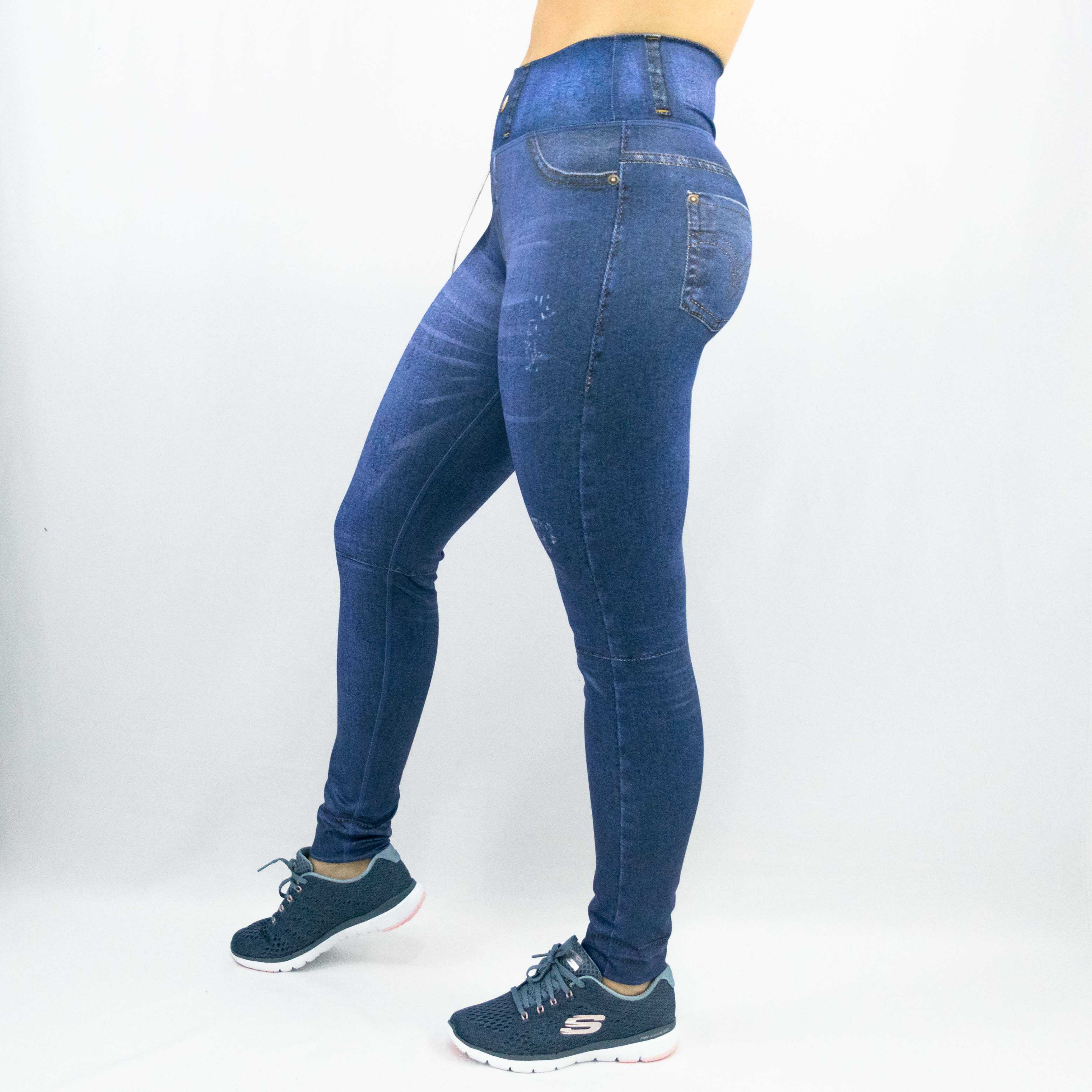 legging jeans rola moça