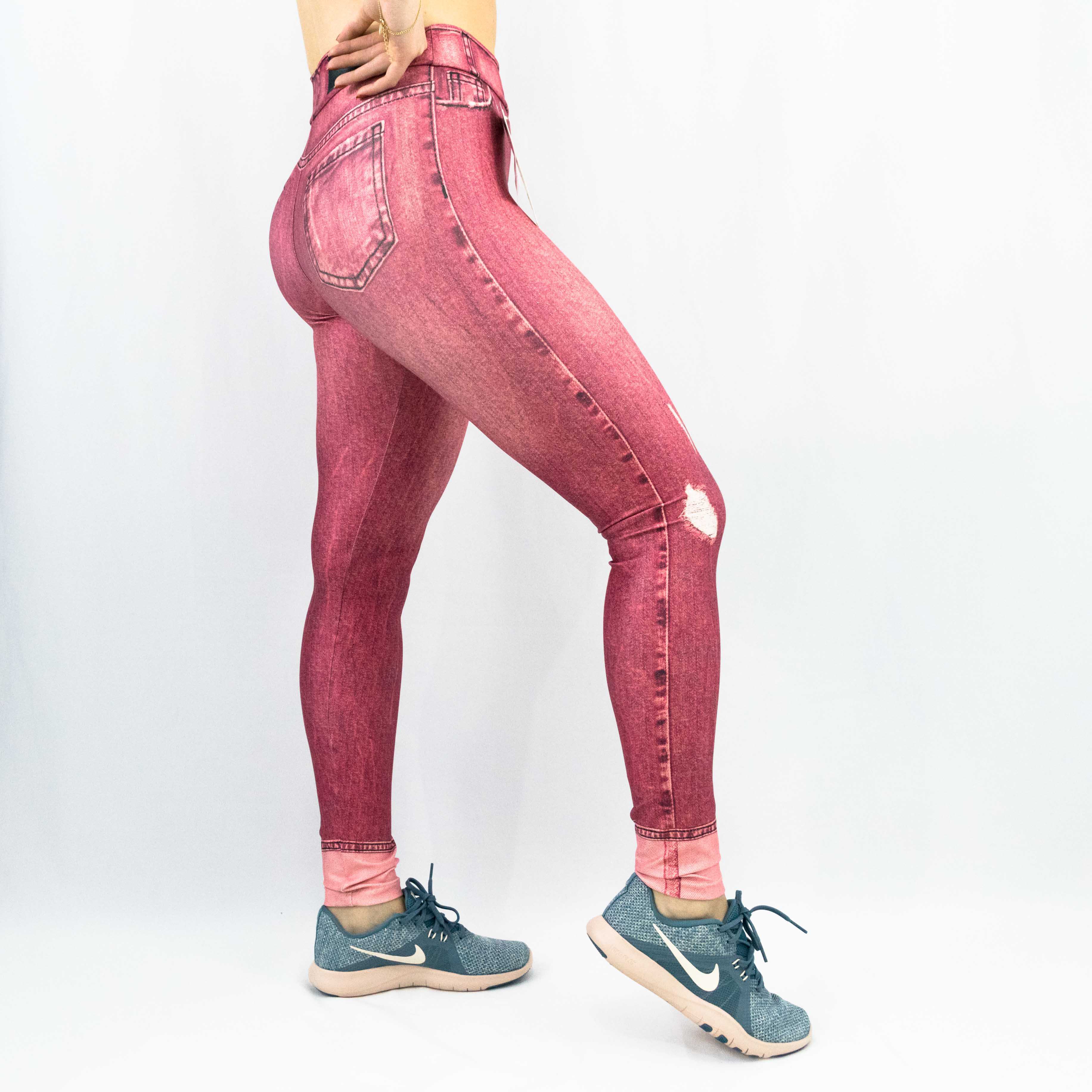 legging jeans rola moça