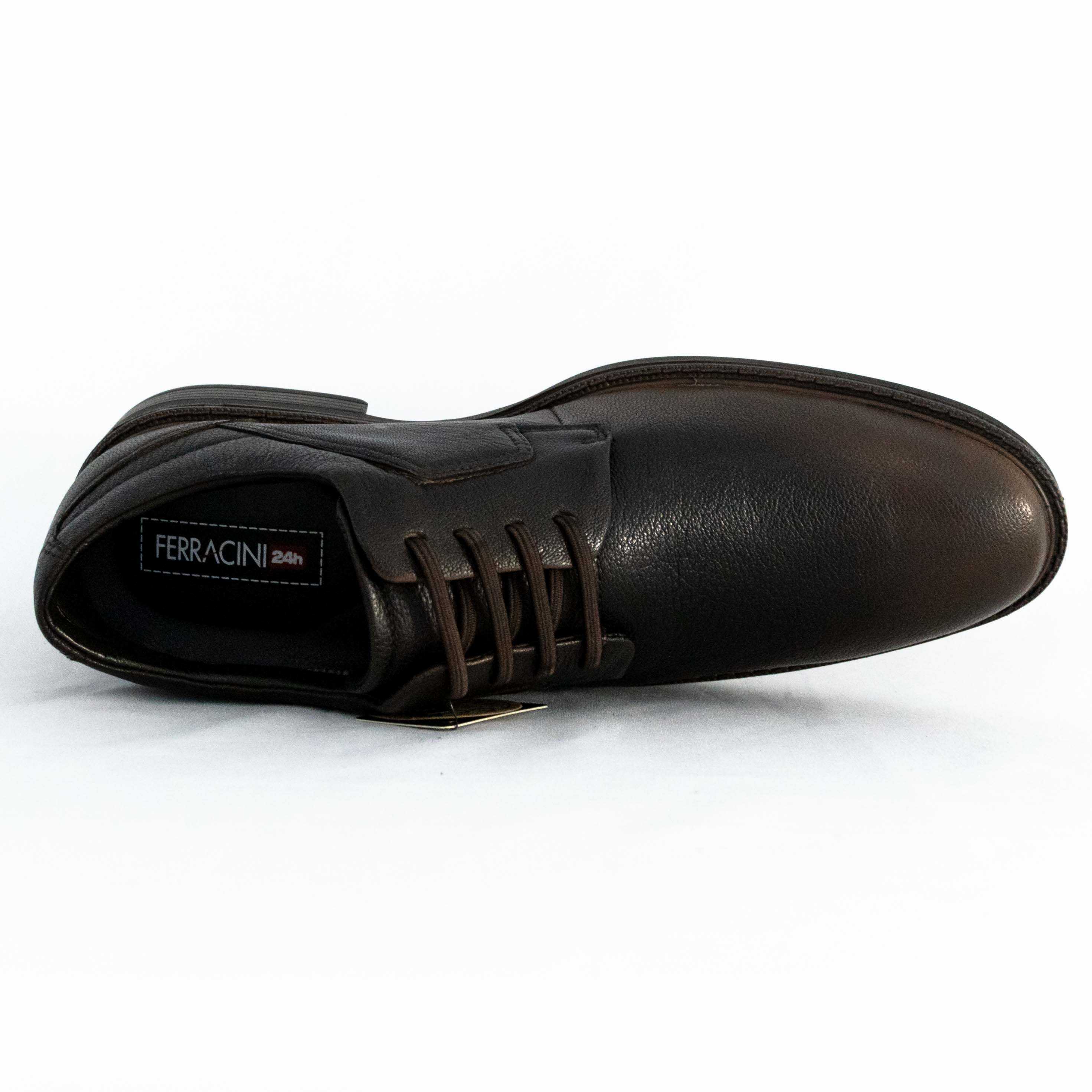 Sapato Ferracini 4446-574H Casual com Cadarço Couro Legítimo