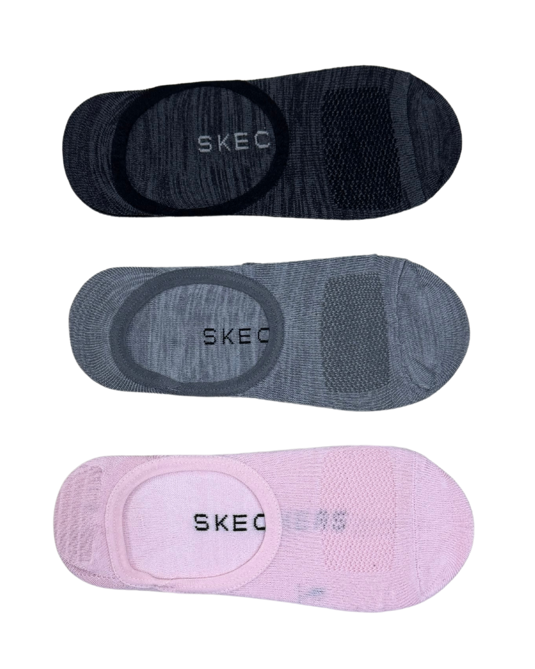 Kit Meia Skechers YSO-S113836 5 Pares silicone no calcanhar