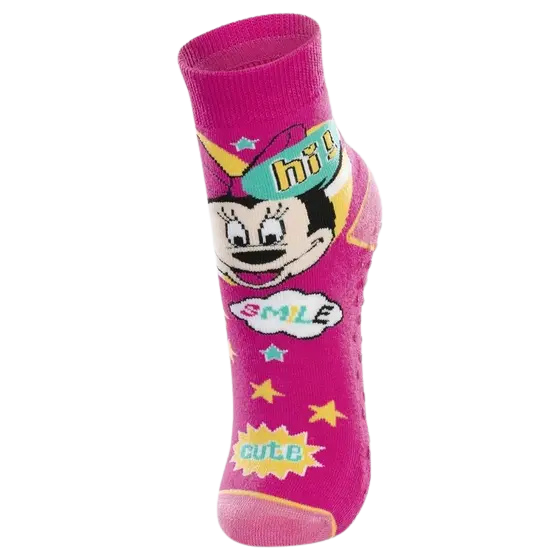 Meia Lupo 02942-001 Kids Antiderrapante Disney Rosa