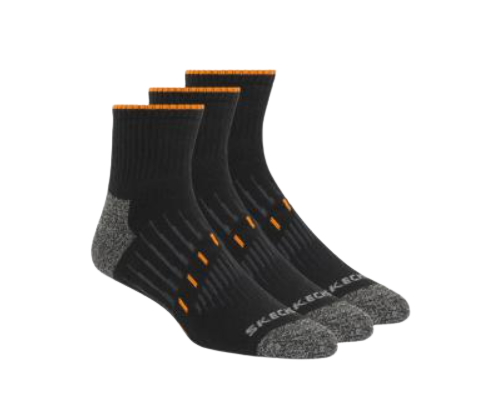 Meia Skechers S115423 Work Kit com Três Pares Preto