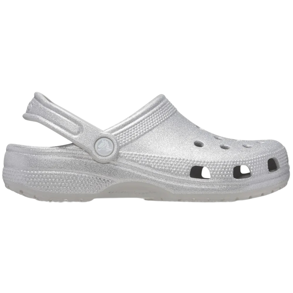 Babuche Crocs 205942 Glitter Clog Prata