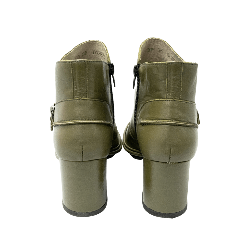 Bota JGean FM0006 Couro Natural verde Oliva - Islen Calçados