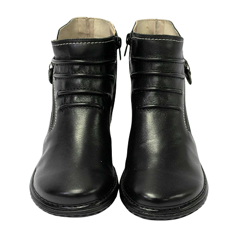 Bota JGean GD0006 Couro Natural Preto - Islen Calçados