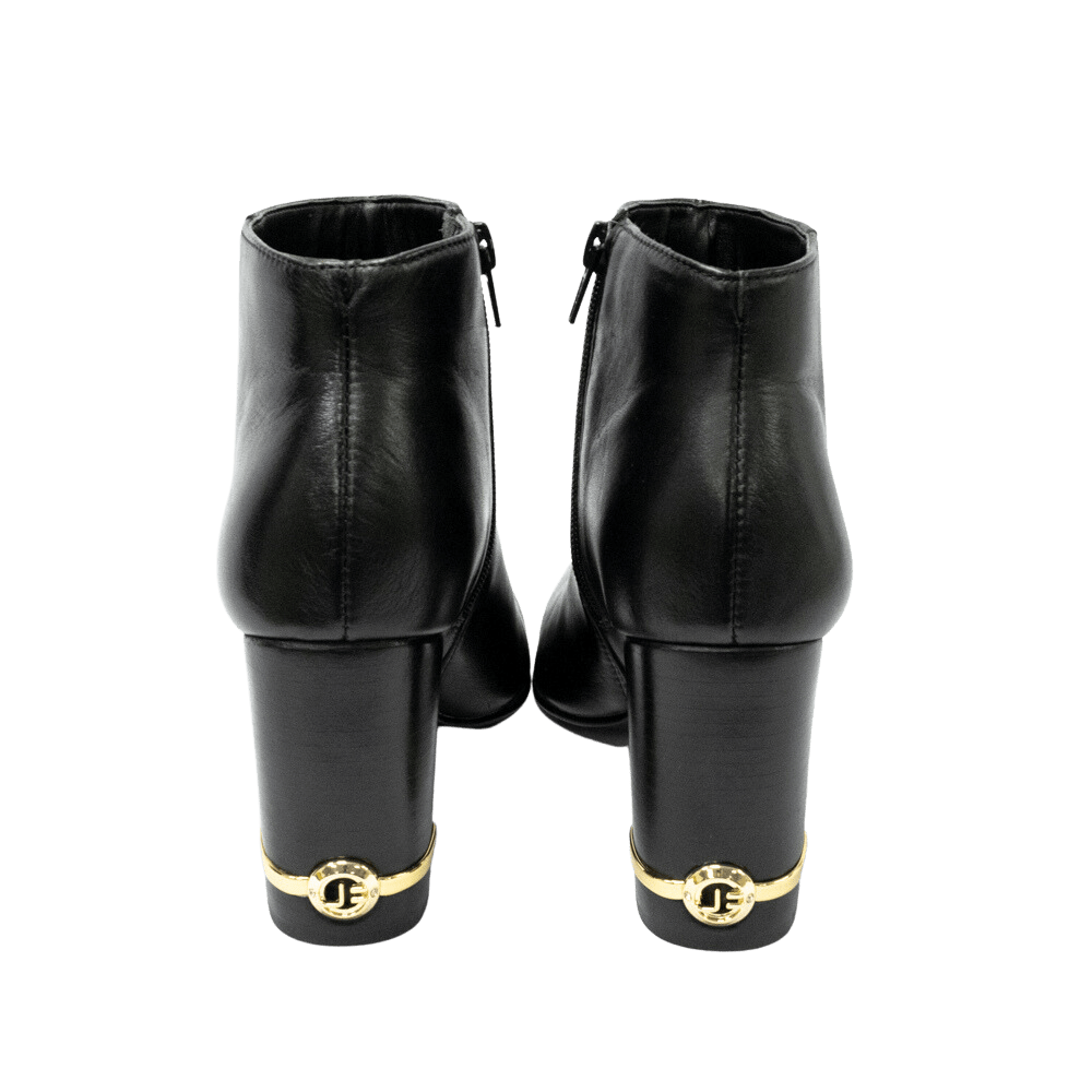 Bota Jorge Bischoff J17265 Ankle Boot em Couro Natural Preto