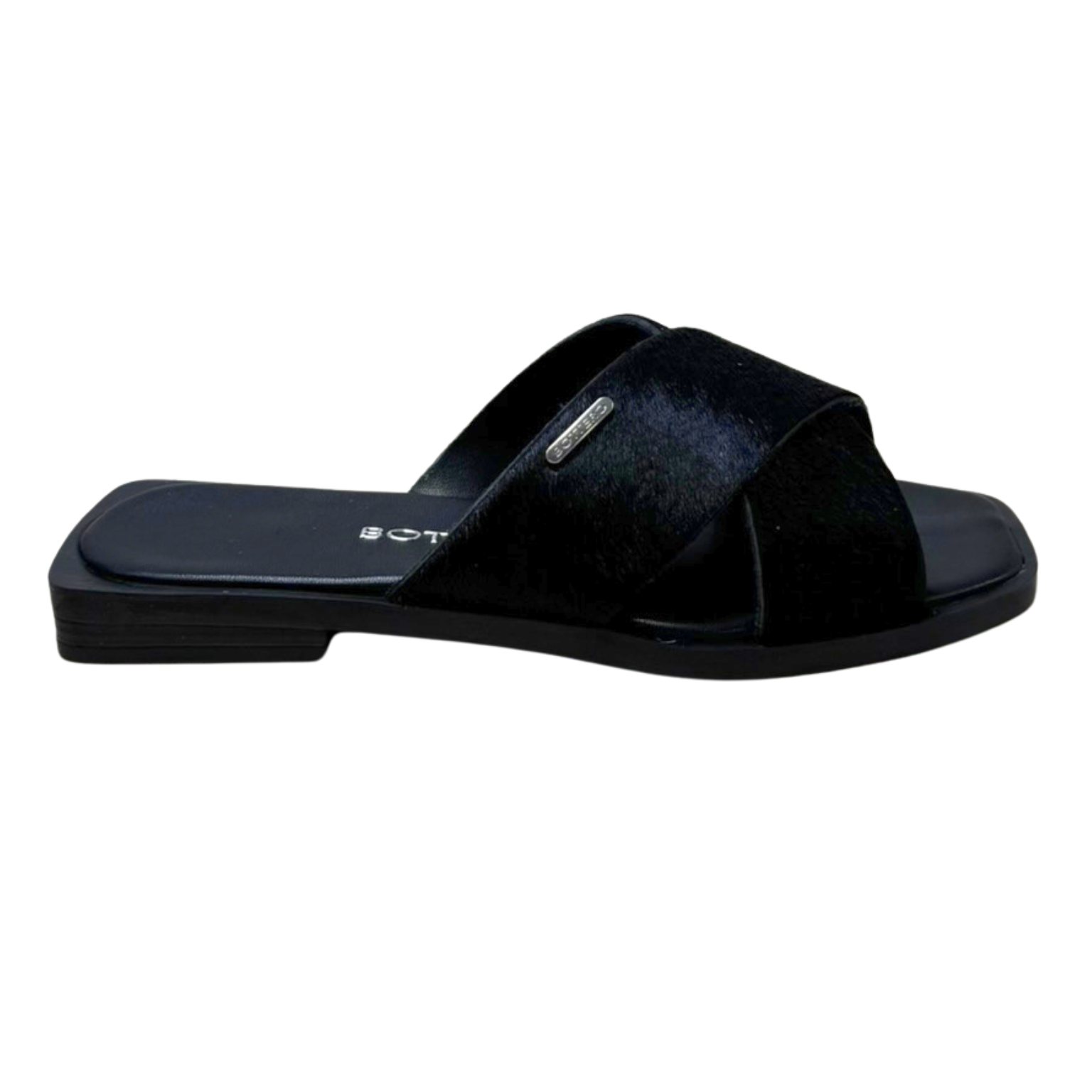 Chinelo Bottero 336818 Couro Natural Poney Preto