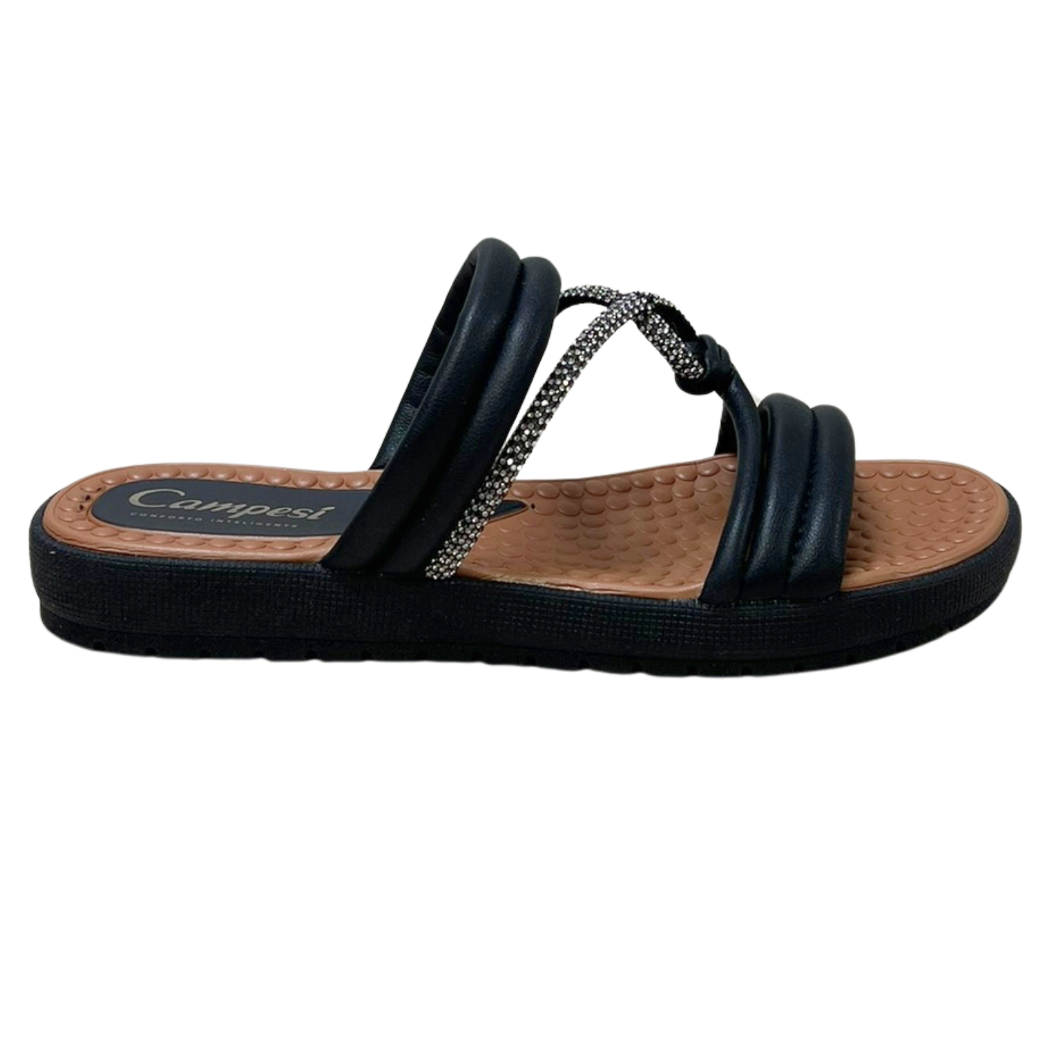 Chinelo Campesí CE181 Rasteirinha Rives Preto