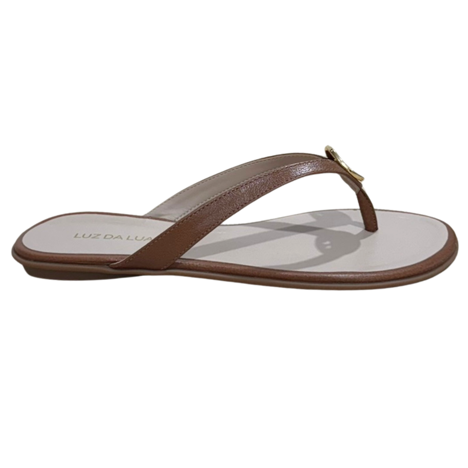 Chinelo Luz da Lua 52210070 Couro Natural Atacama Ambar