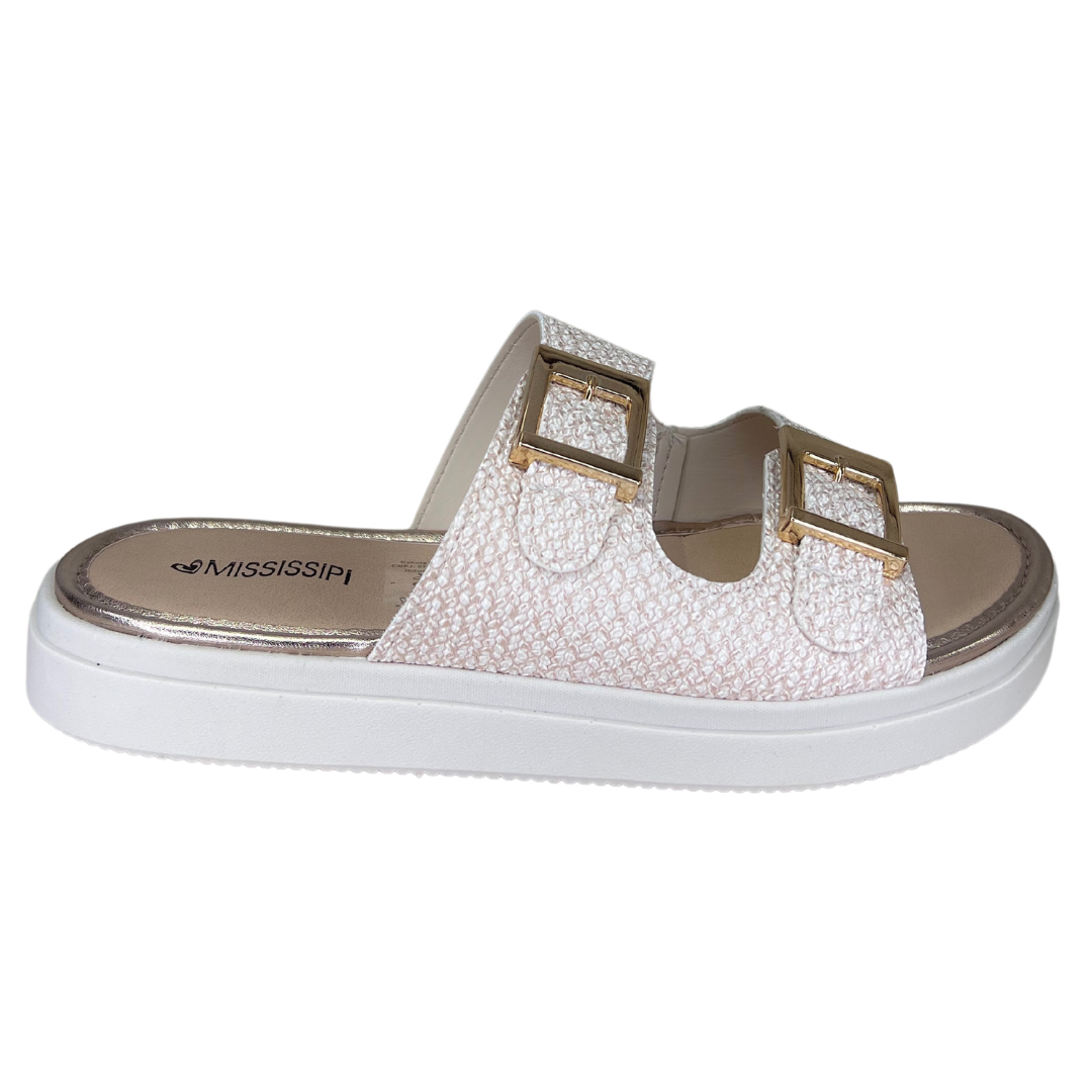 Chinelo Mississipi MB521-2 Papete com ajustes Perky Tule Dourado