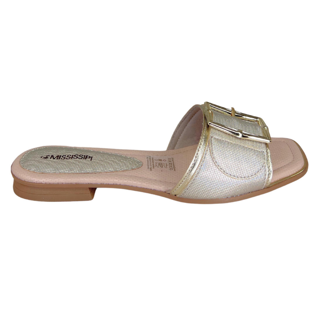 Chinelo Mississipi MB741 Rasteirinha Alessi Dourado