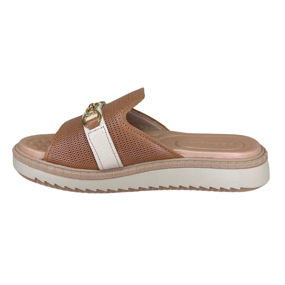 Chinelo Pegada 233663-02 Couro Natural Burnished Caramelo - Islen