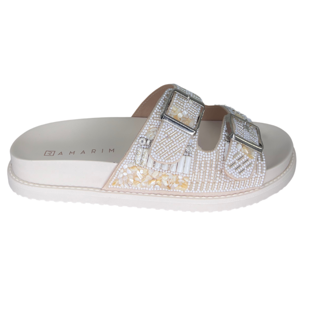 Chinelo Ramarim 2447237 Birken Glamour Cocont Off White