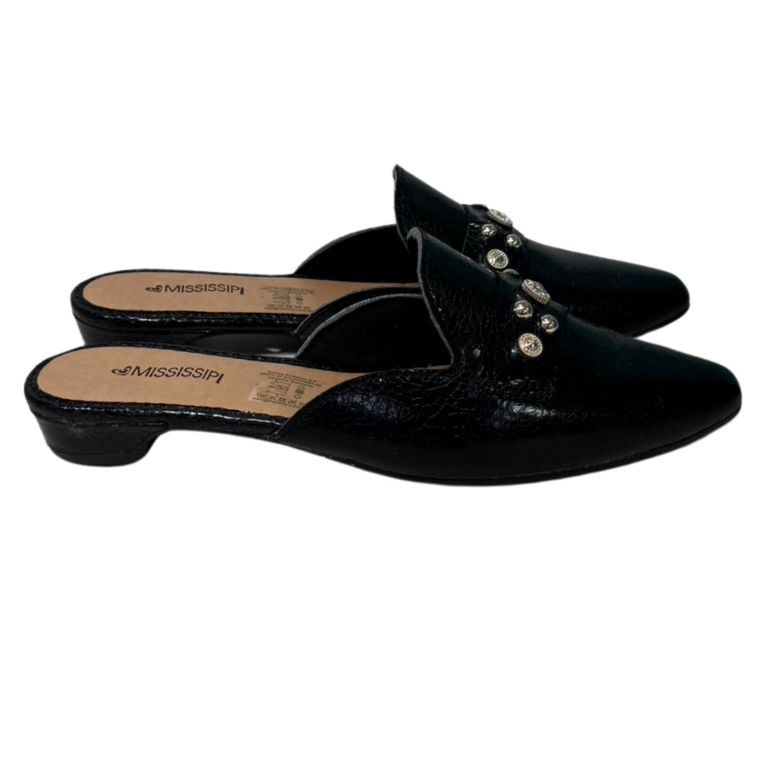 Mule Mississipi ME231 Vanussi Verniz Preto Islen Calçados